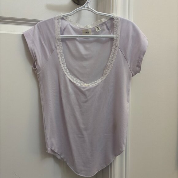 Aritzia Wilfred Proximity Cap Sleeve T-Shirt in Ice Lavender - Picture 2 of 8